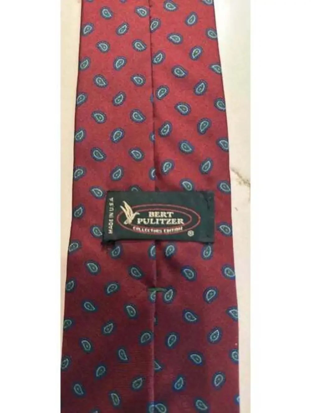 Bert Pulitzer USA Collectors Edition Silk Paisley Tie